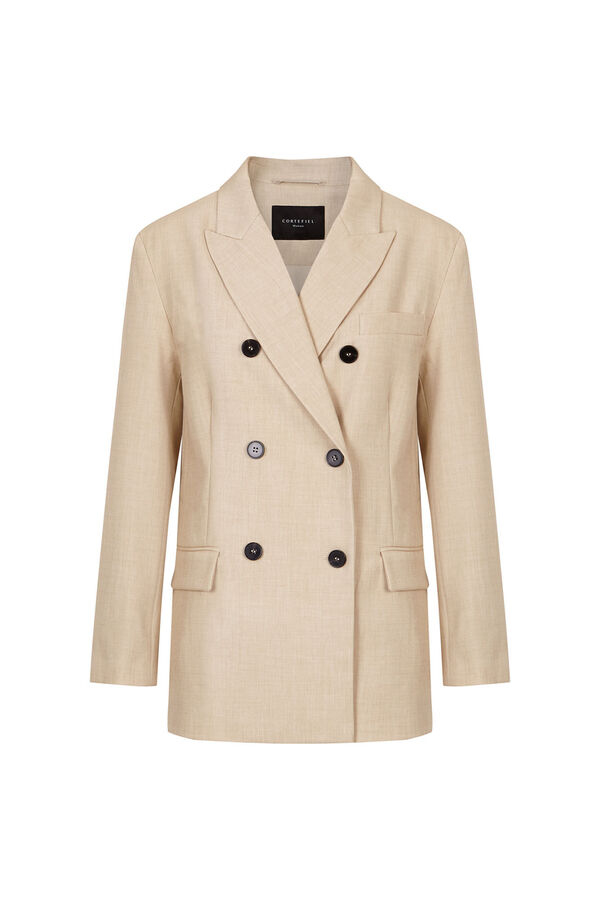 Cortefiel Blazer with large lapels Ivory