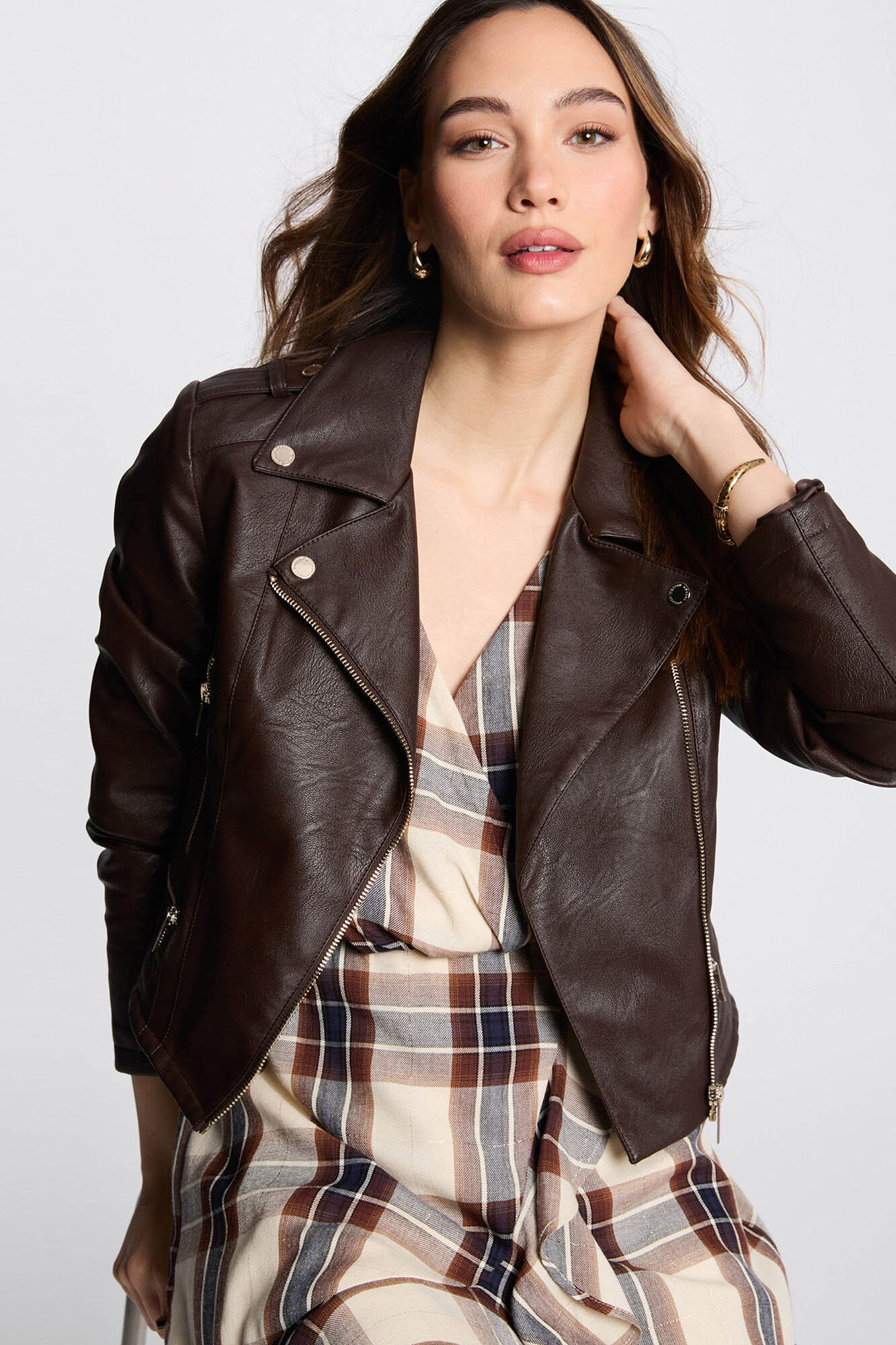 Morgan Casaco reto com gola com lapelas