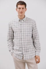 Cortefiel Camisa aos quadrados Verde