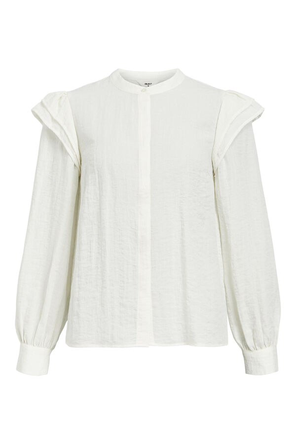 Cortefiel Long-sleeved shirt  White