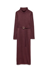 Vero Moda Vestido midi de malha com gola malha Roxo