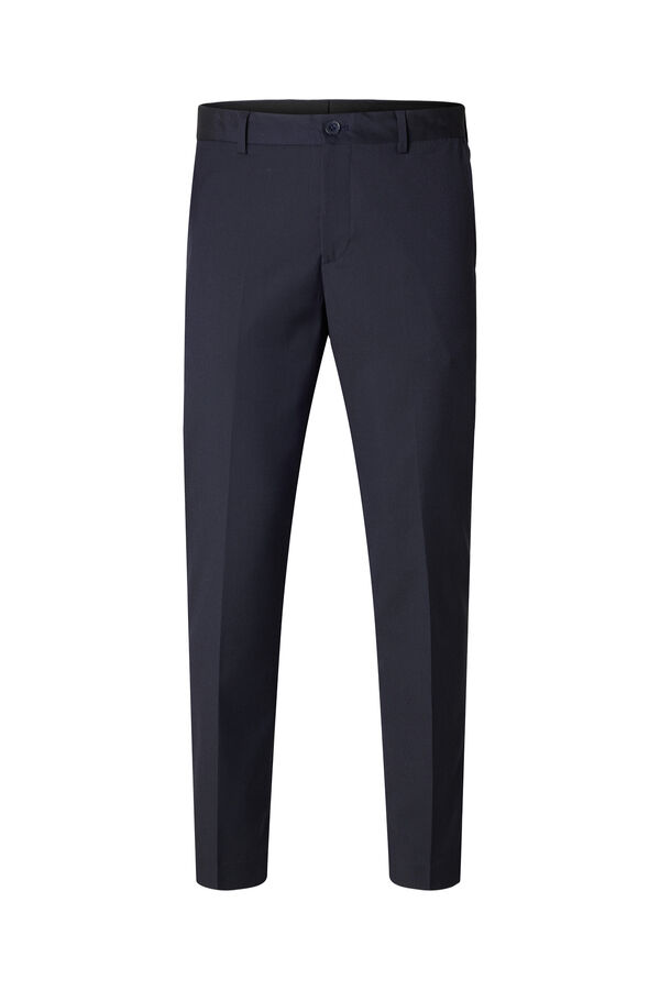 Selected Slim fit suit trousers made from recycled materials Navy