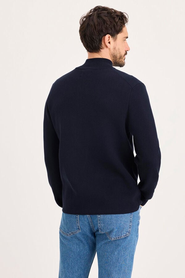 Dockers Casaco de malha com fecho-éclair Azul