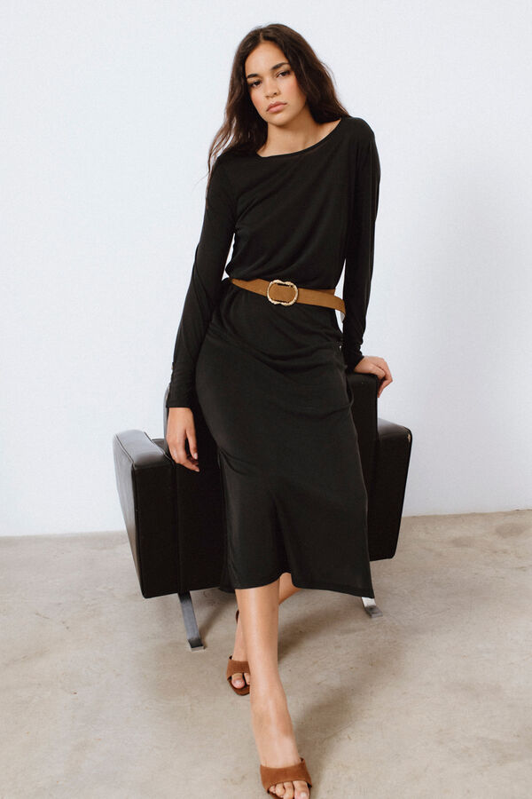 Vila Vestido midi Preto
