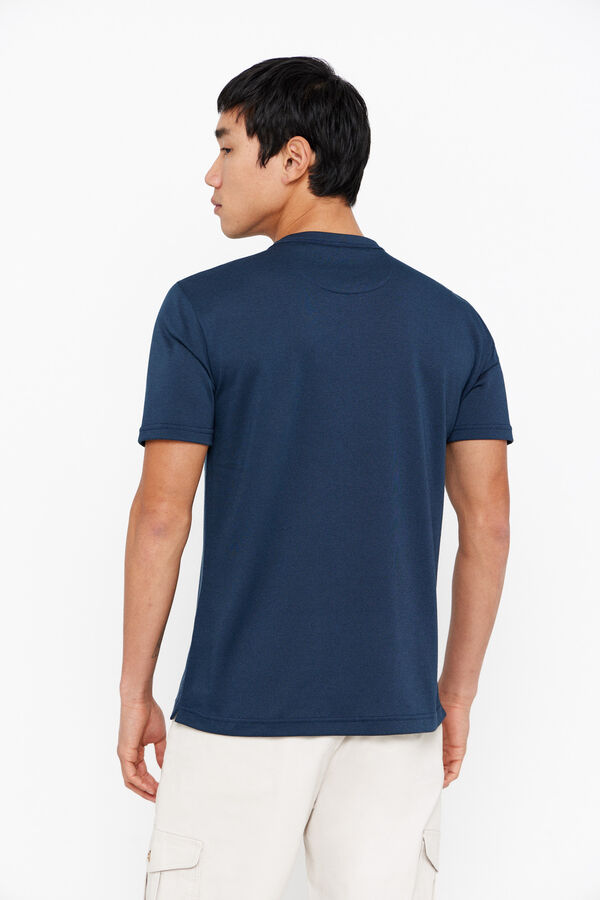 Cortefiel Camiseta coolmax® lisa Azul marino