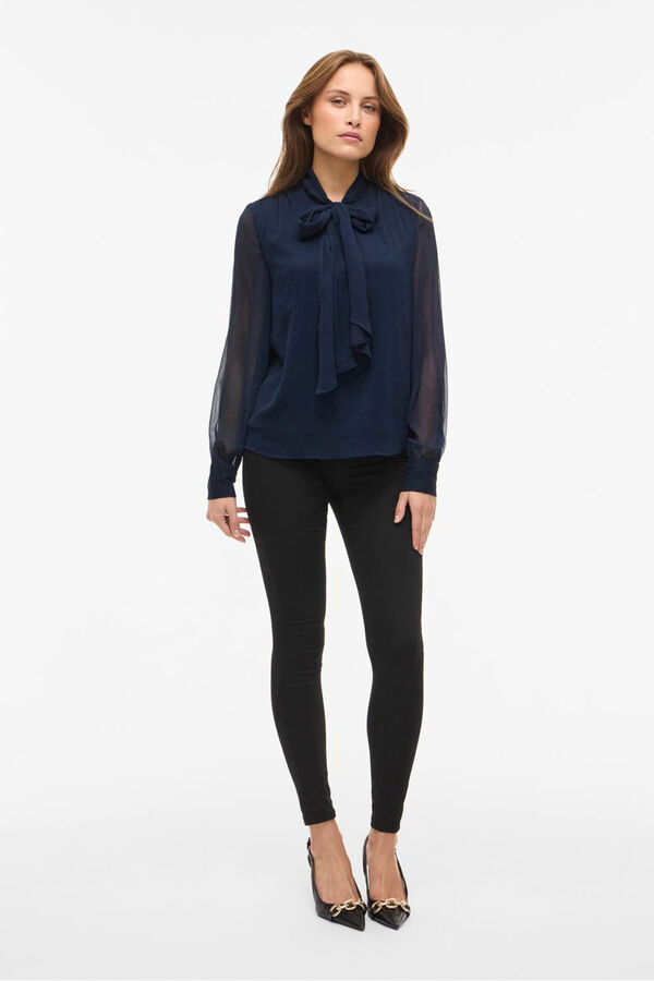 Vila Blusa de manga comprida Azul