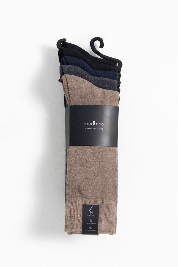 PuroEGO Conjunto de 5 pares de meias Multicolorido