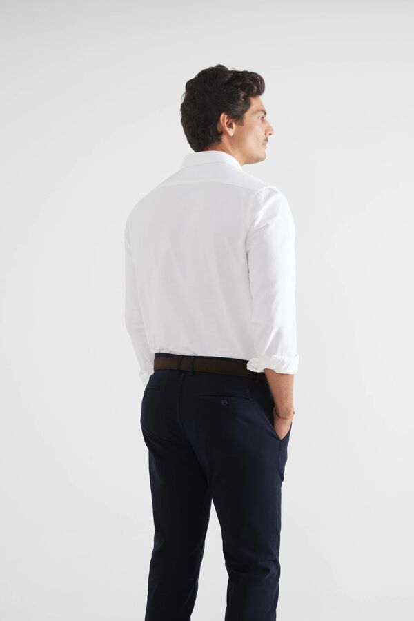 Silbon Camisa sport oxford regular fit Branco