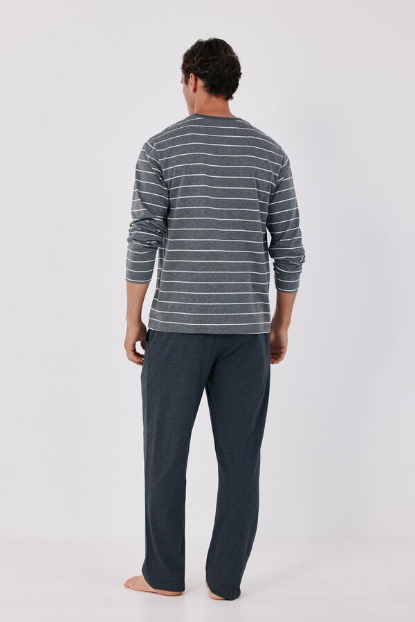 Cortefiel Jersey-knit pyjamas set Grey