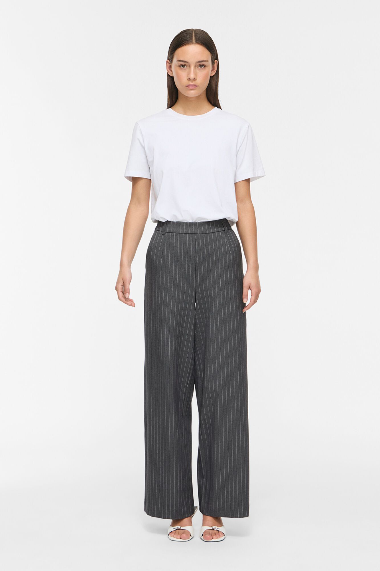 Vila Pinstripe tailored trousers
