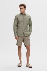 Selected Bermuda estilo calças chino slim fit Cinzento
