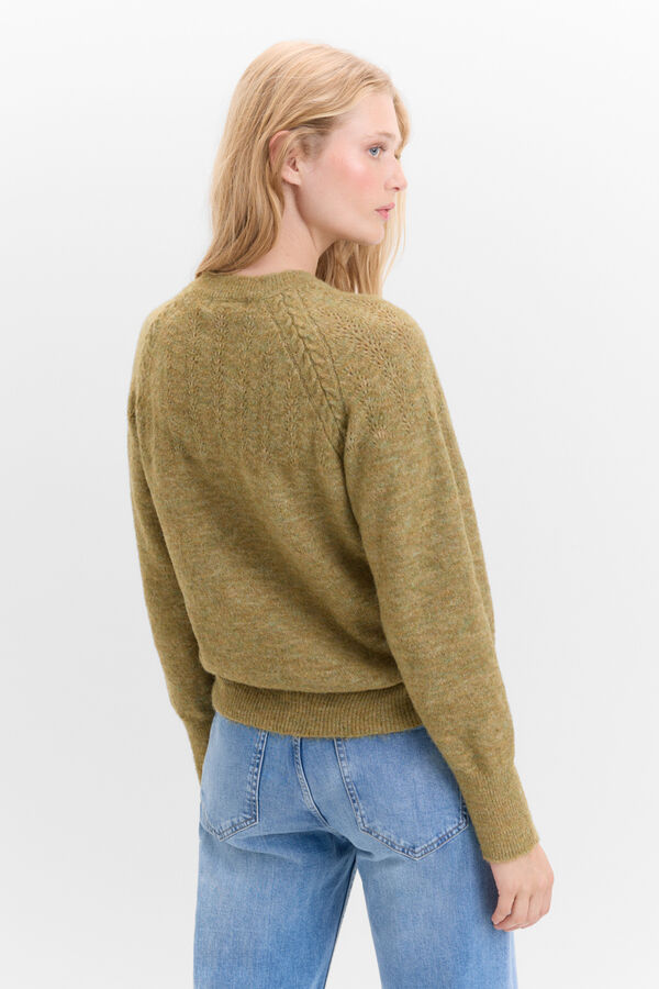 Cortefiel Openwork yoke jumper Gold