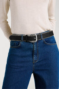 Vila Cinto de pele com costura