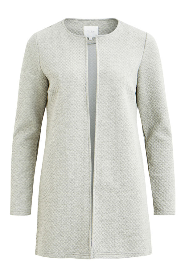 Cortefiel Jacket in structured knitted fabric Grey