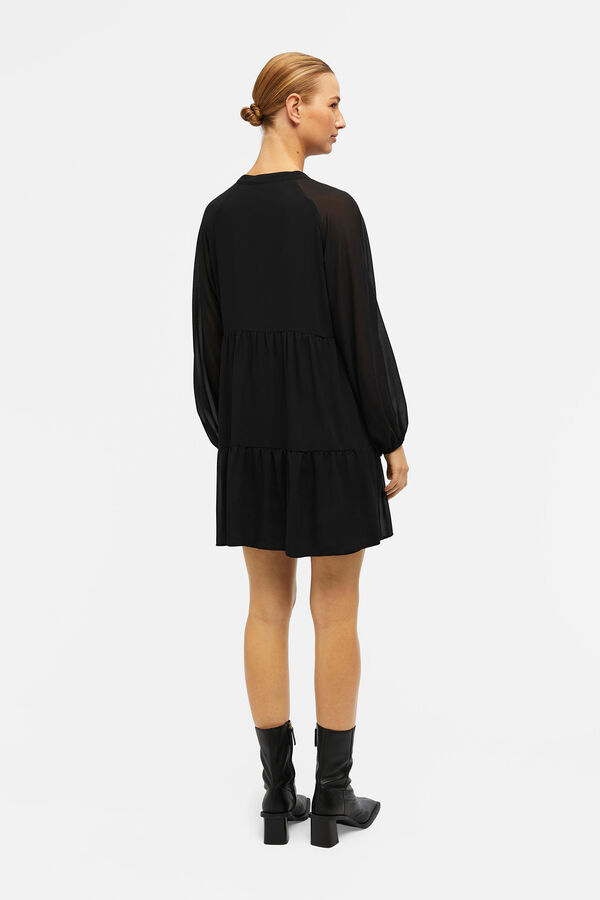 Cortefiel Short layered dress Black
