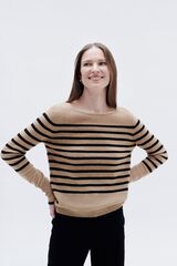 Caroll Camisola Mzoely 100% caxemira Tostado