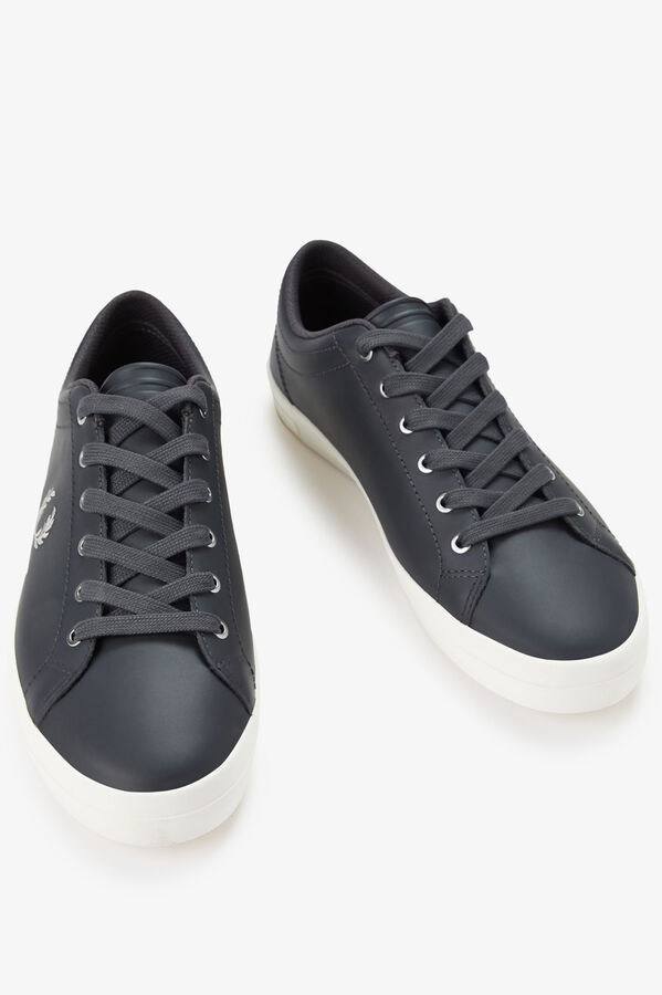 Fred Perry Tênis de couro básico Cinzento