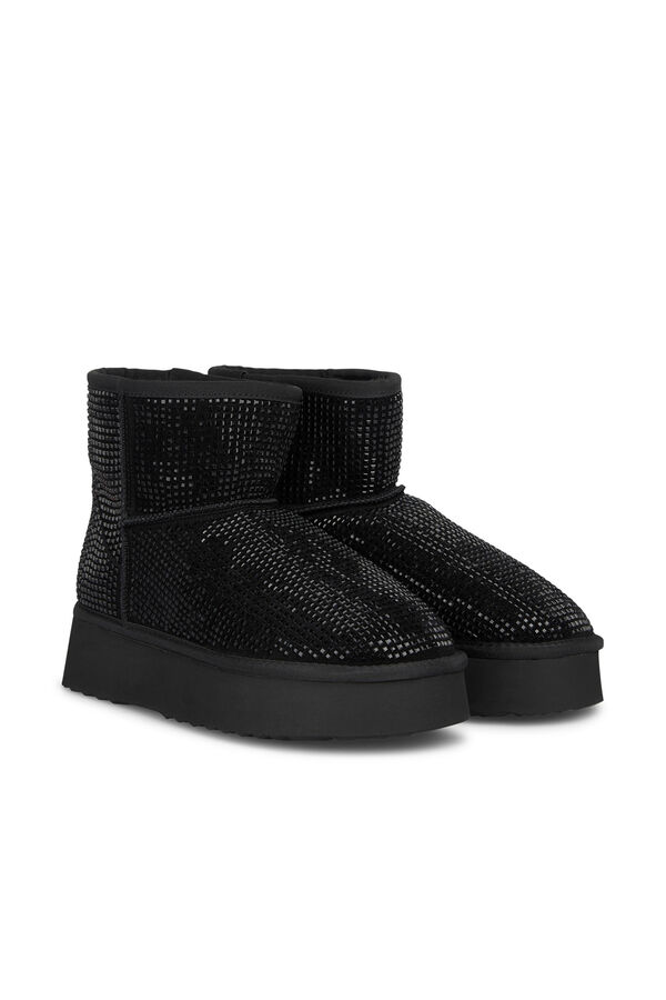 Alma en Pena Botins de cabelo com pedraria Preto