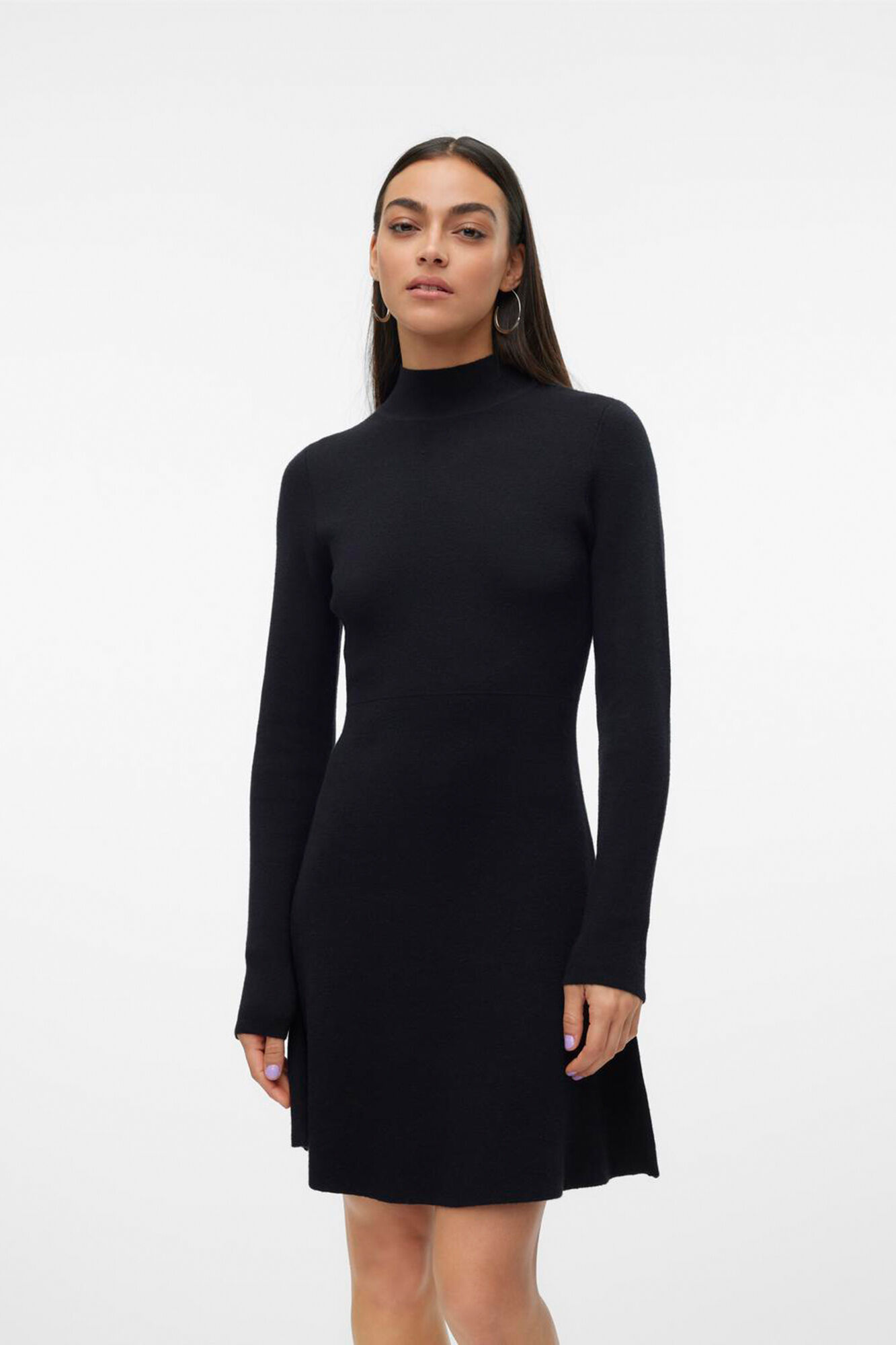 Perkins neck long sleeve jersey-knit | Women's dresses and jumpsuits |  Cortefiel