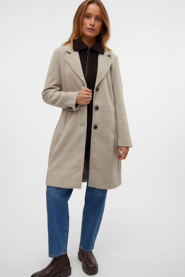 Vero Moda Abrigo de paño Marrón