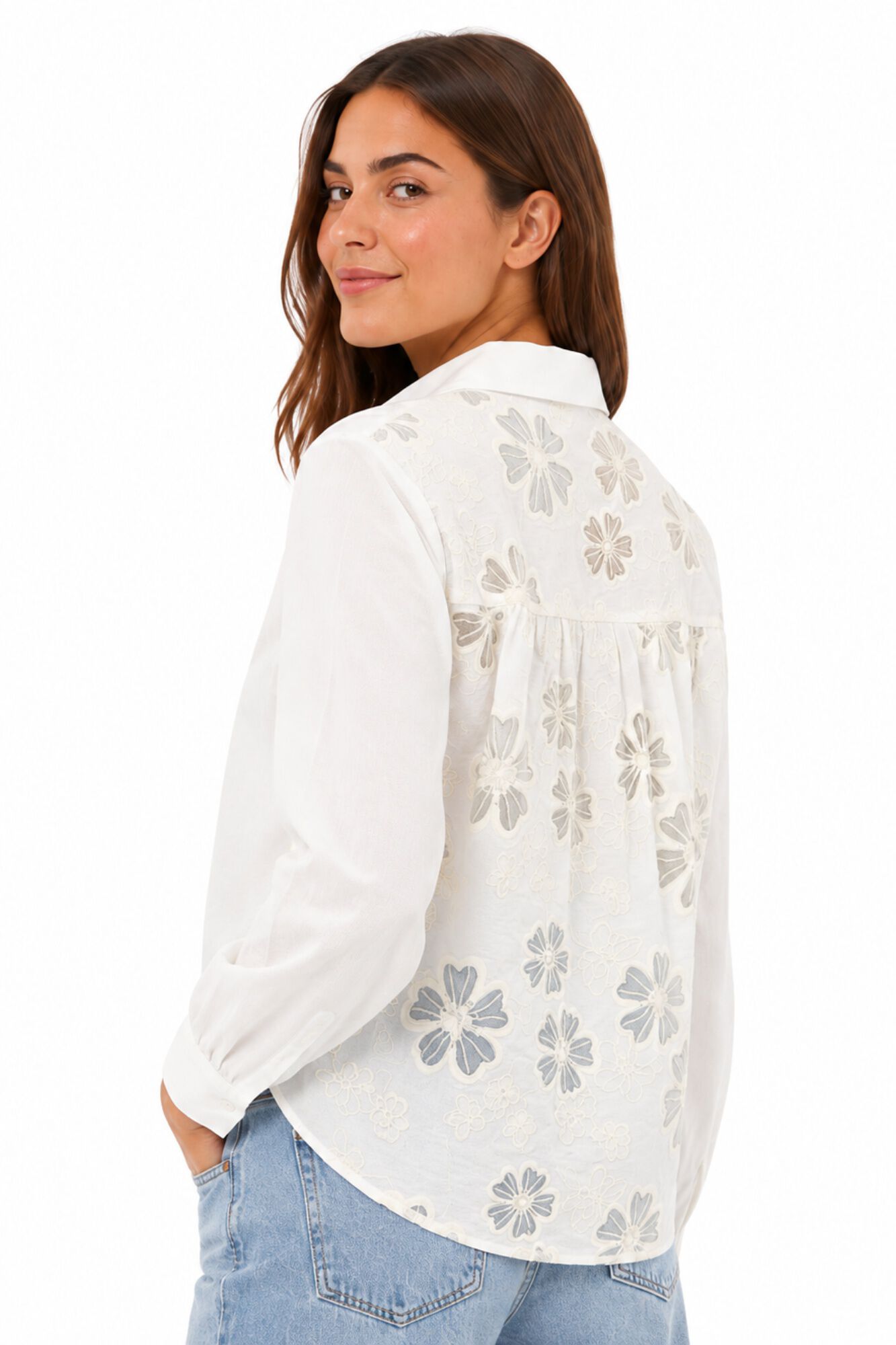 Object Embroidered back shirt