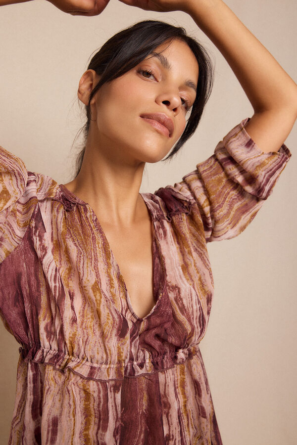 Slowlove Blusa assimétrica Multicolorido