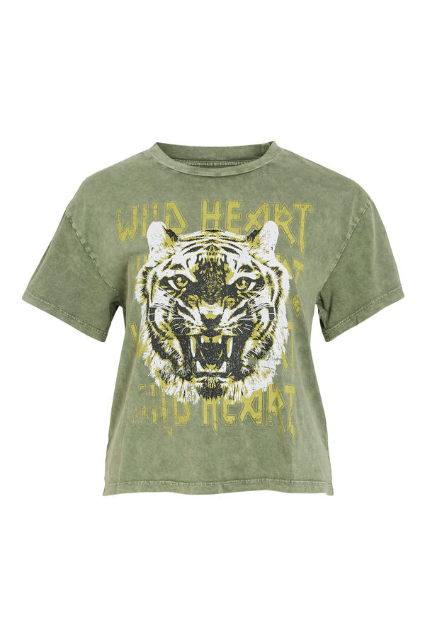 Vila Camiseta manga curta de algodão orgânico Verde