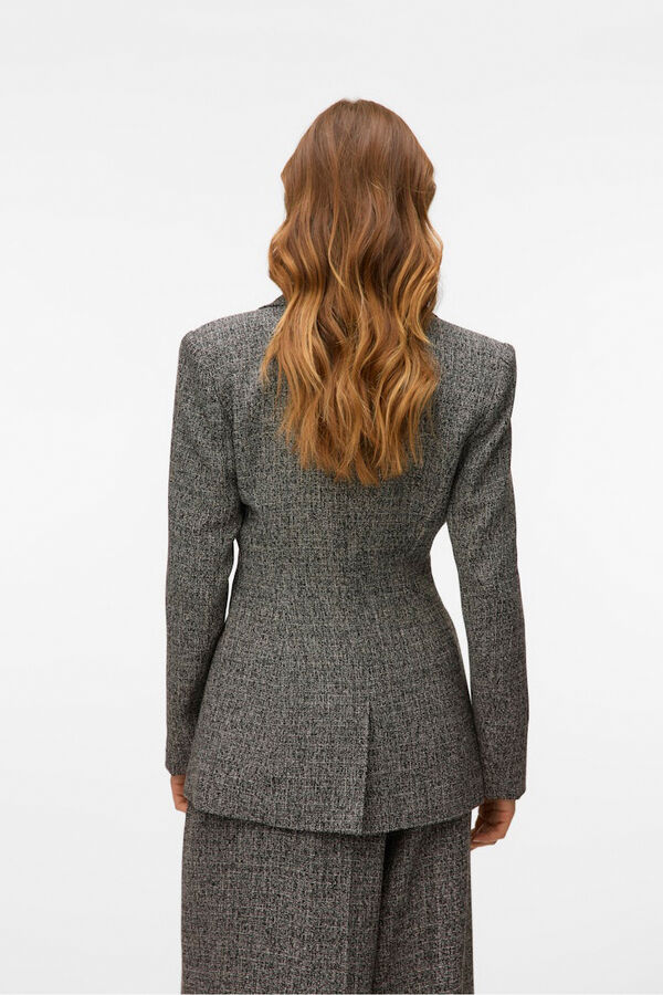 Vero Moda Blazer longo com efeito marmorizado Preto