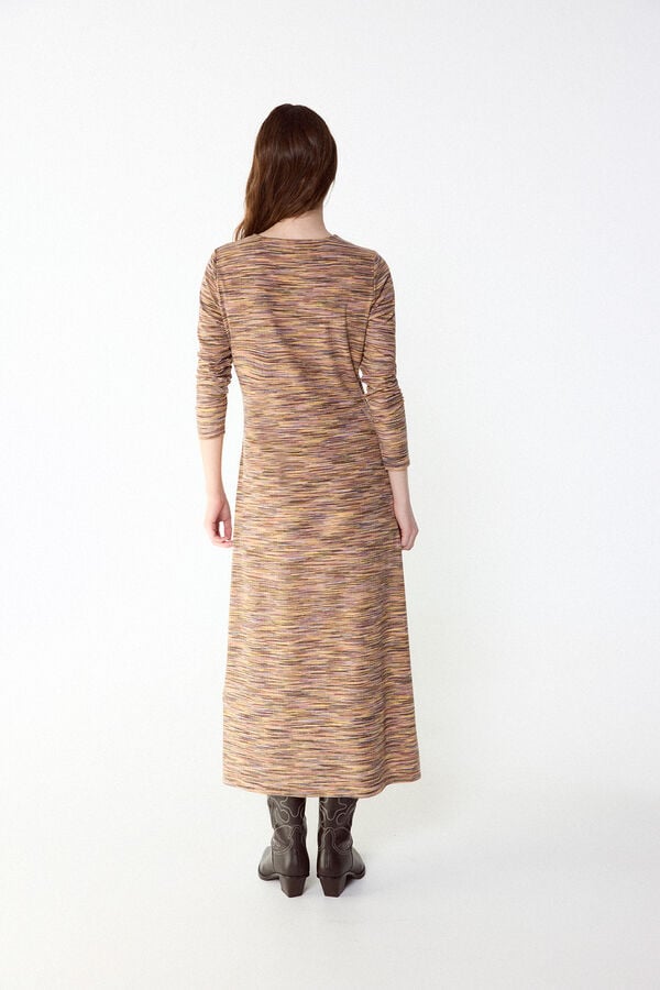 Slowlove Vestido punto melange Multicolorido