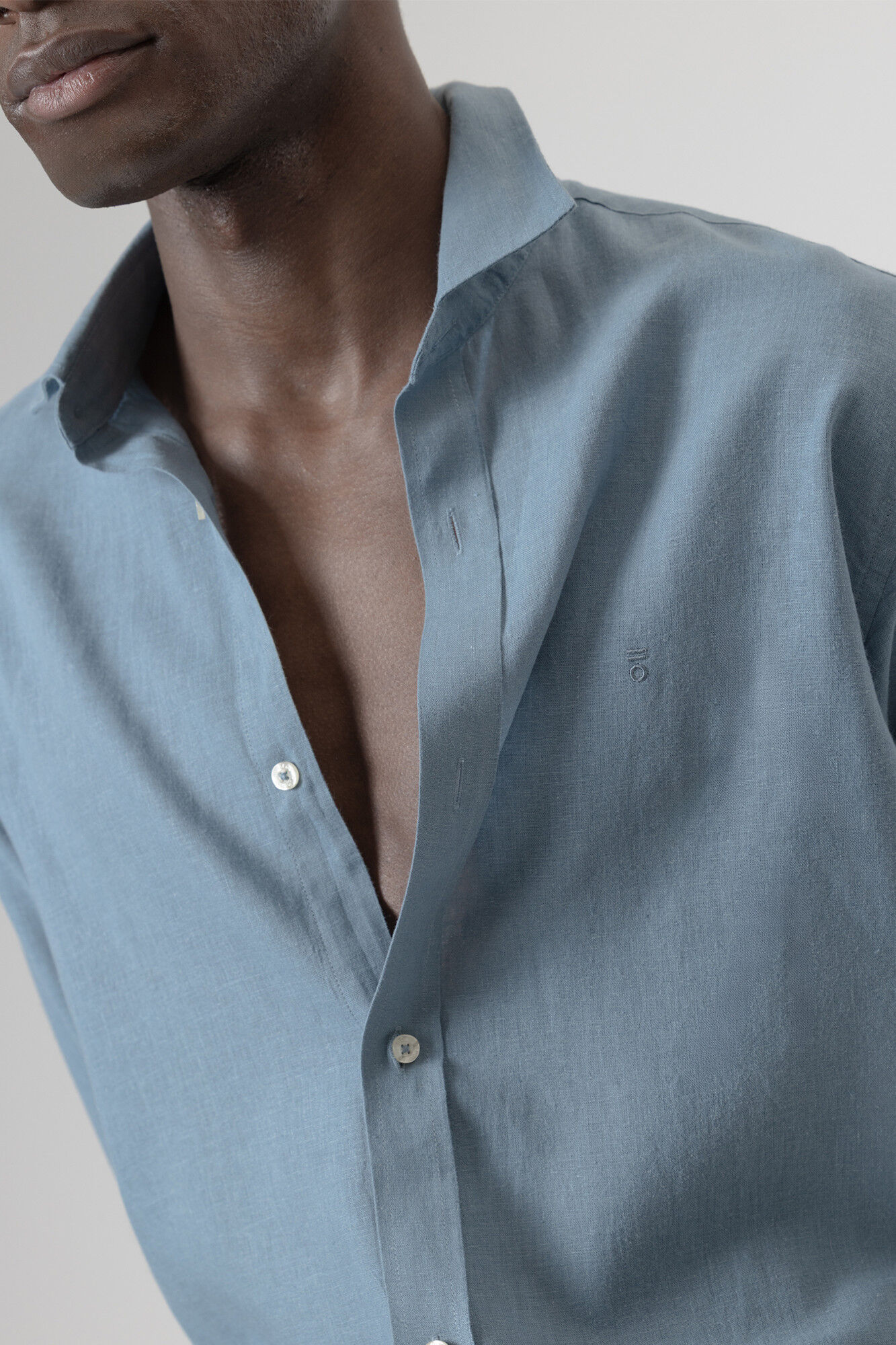 PuroEGO Camisa lino porcelana