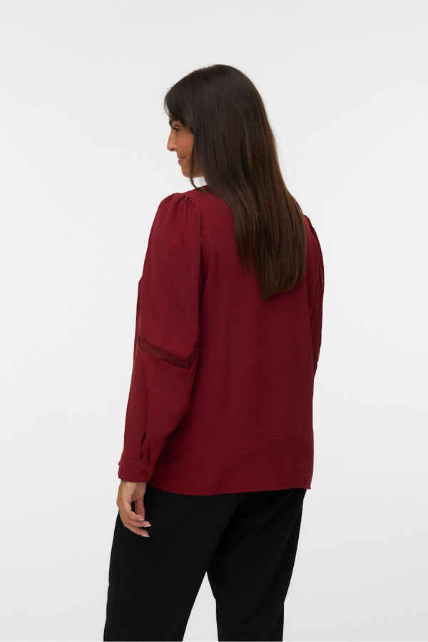 Vero Moda Curve Camisa com gola em V curvo Vermelho