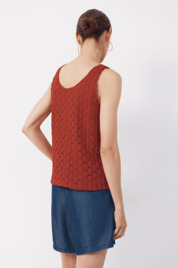 Cortefiel Rustic top structure Red