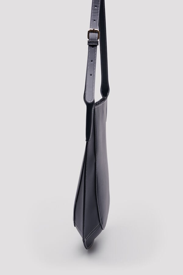 Cortefiel Mala de ombro maxi Preto