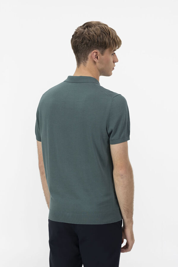 elPulpo Polo básico em malha crepe Verde