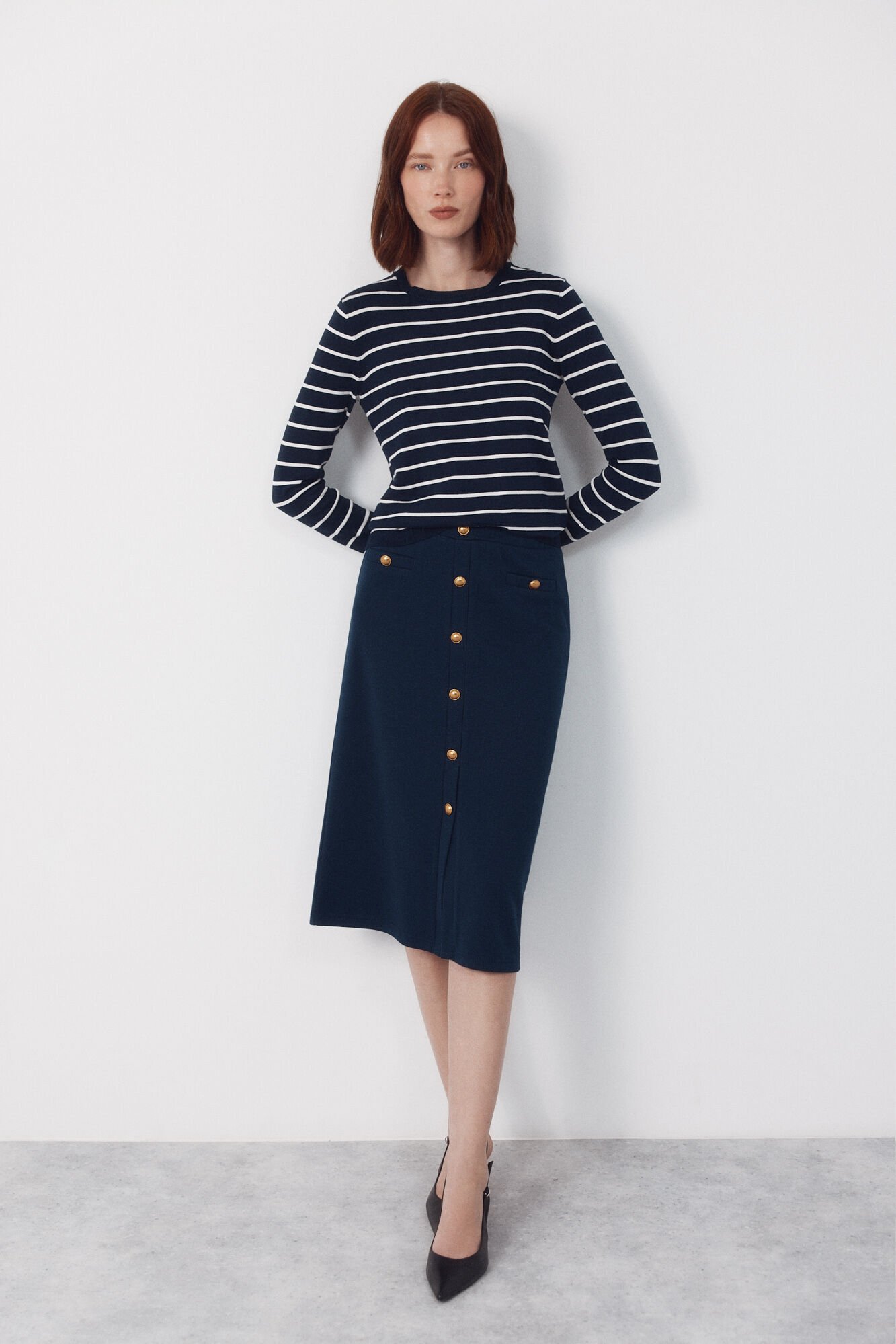 Cortefiel Jersey-knit -up buttons