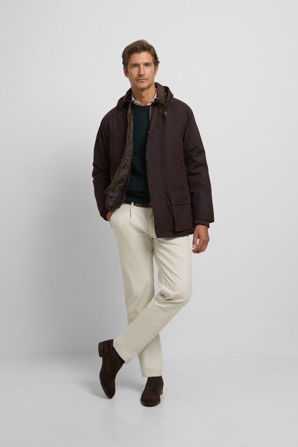 Silbon Sobretudo encerado clássico Castanho