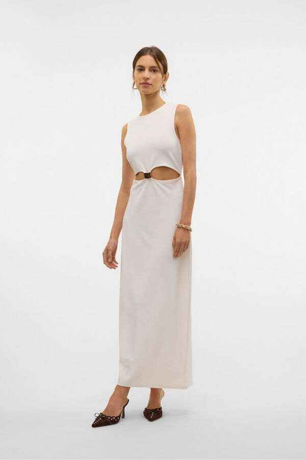 Vero Moda Vestido midi com aberturas Branco