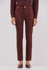 Cortefiel Sensational resin coated pants Maroon