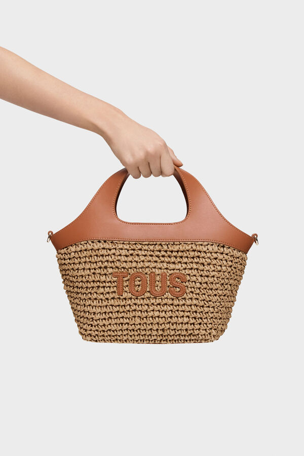 Tous Medium camel TOUS Lirio Rafia basket Beige