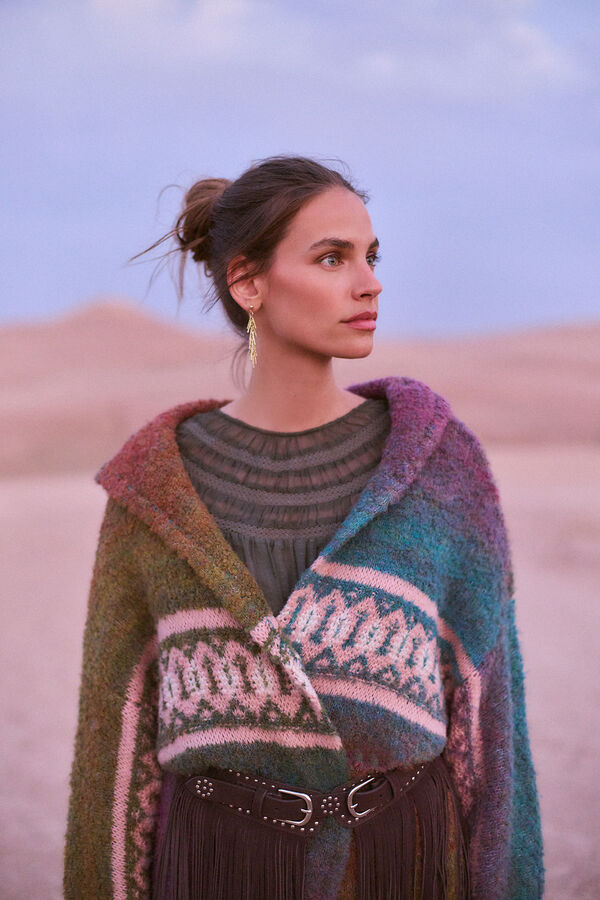 Slowlove Casaco comprido jacquard Multicolorido