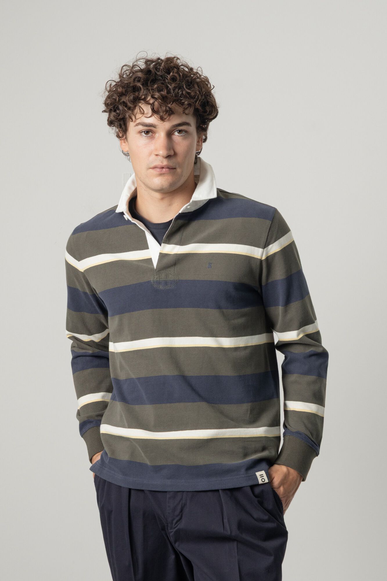 PuroEGO Multistriped rugby polo shirt