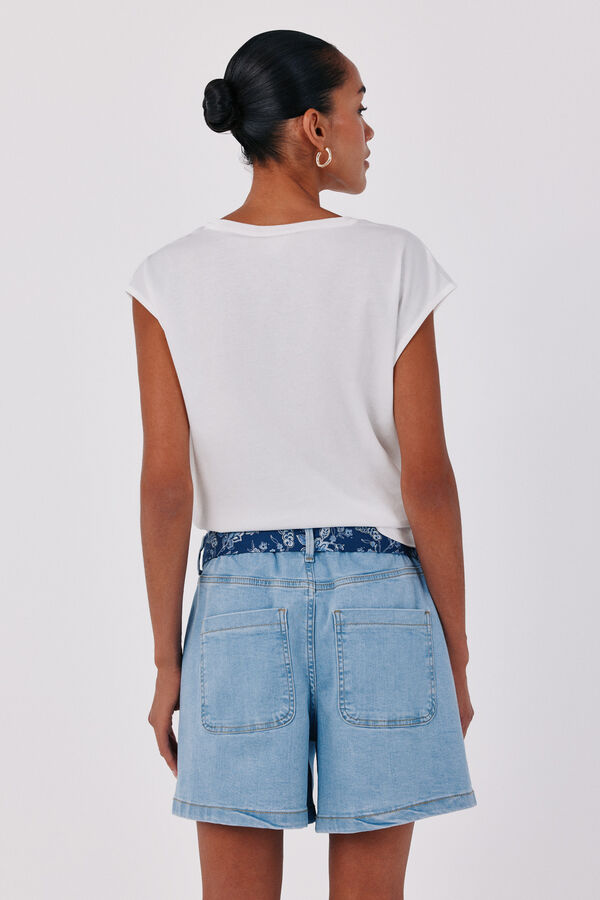 Cortefiel Printed T-shirt Printed blue
