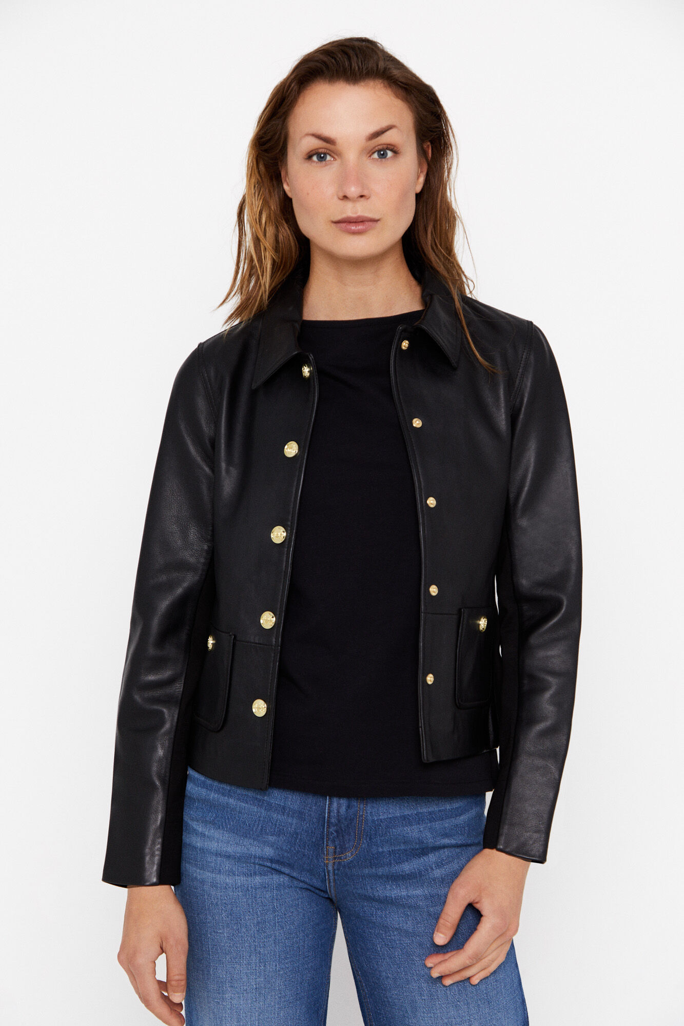Cortefiel leather clearance jacket