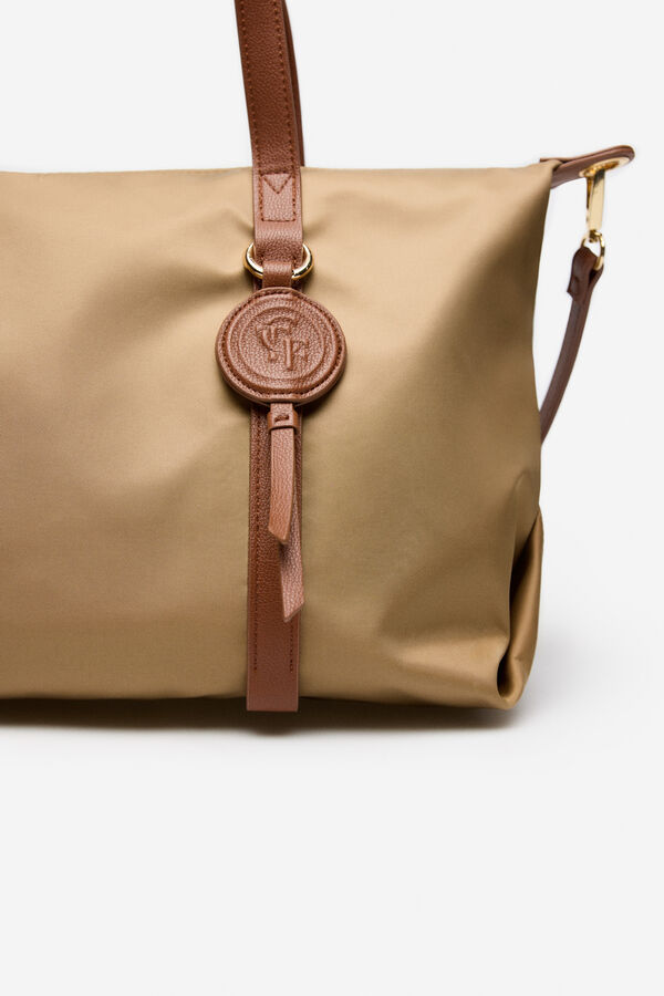 Cortefiel Sacola de compras de nylon Castanho