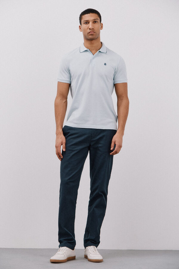 Cortefiel Polo with tips Blue