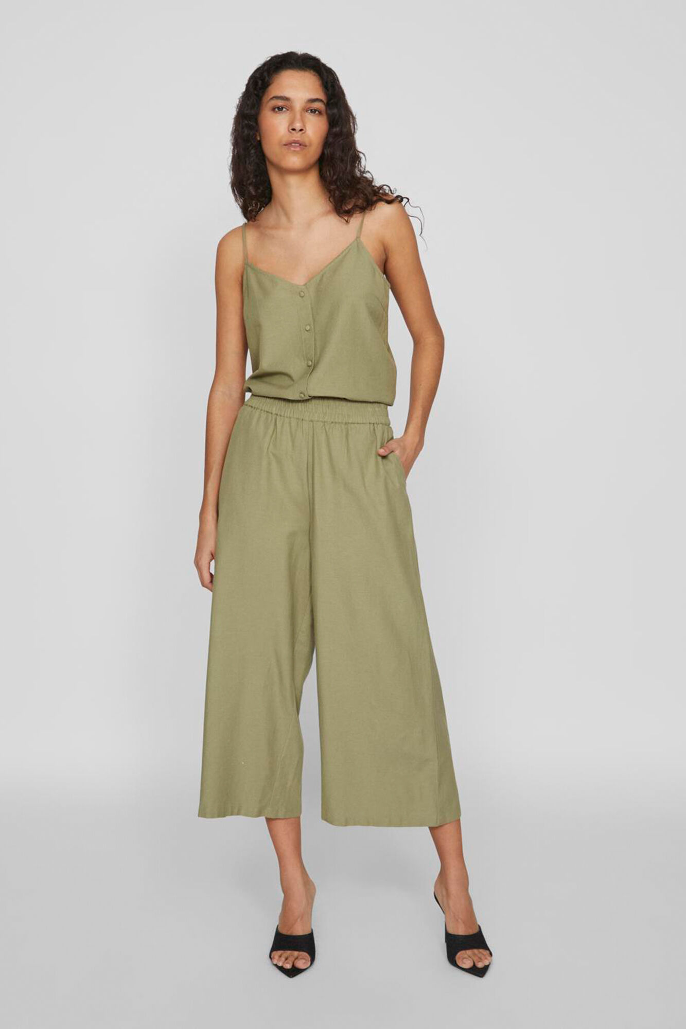 Pantalon largo ancho mujer best sale