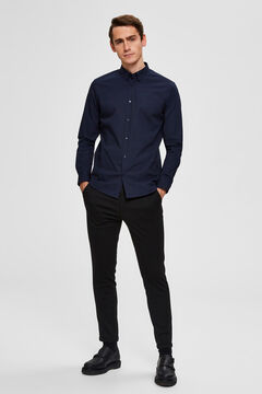 Cortefiel Slim fit shirt Navy