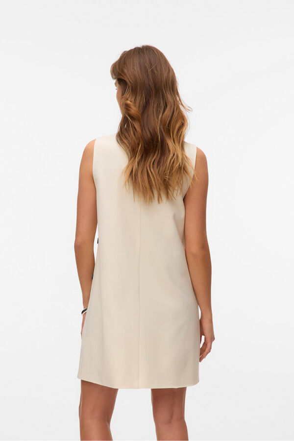 Vero Moda Vestido curto com bot&otilde;es laterais Tostado