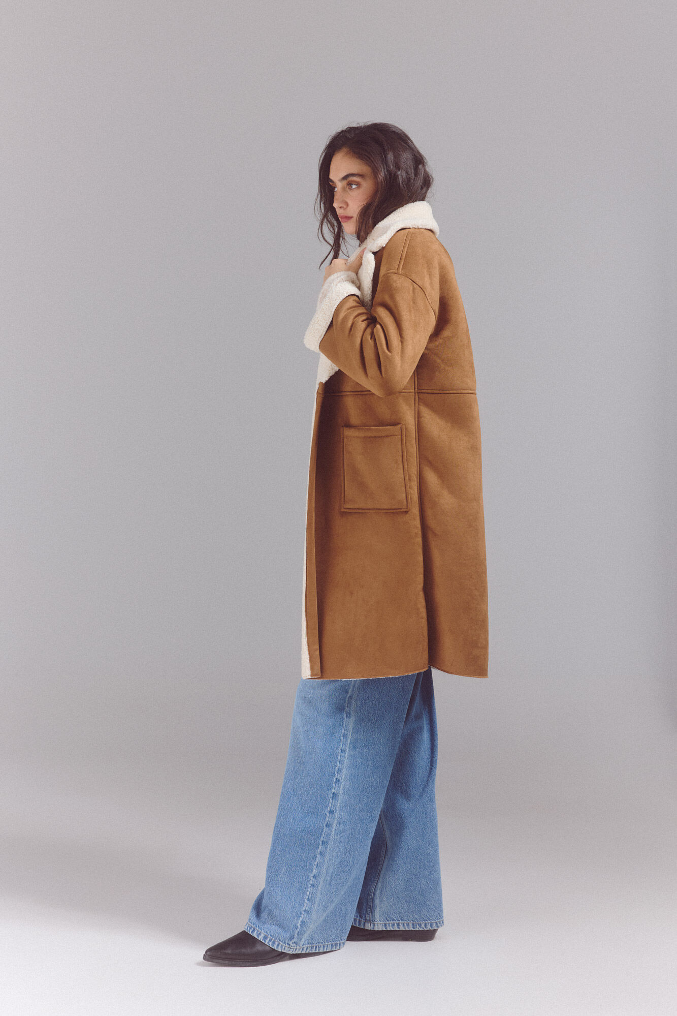 Abrigo doble faz Abrigos y parkas de mujer Cortefiel