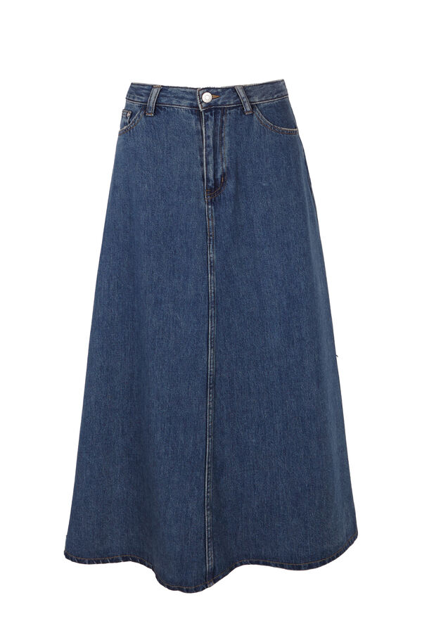 Slowlove Saia comprida de ganga Azul